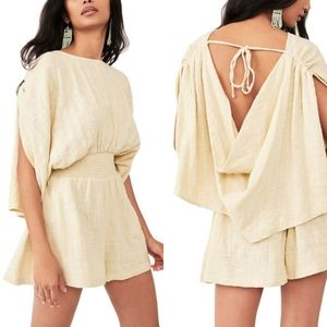 Free People Pietro Tie Back Romper In 